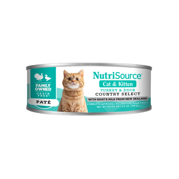 NSGrainFreeCatCan_CountrySelect_2ee7d446-3c11-4d7a-9387-a9256224887b.jpg Nutrisource Grain Free Country Select Turkey & Duck 5.5 Oz - Image 1