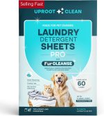Uproot Clean Laundry Sheets Pro Remove Pet Odor, Fresh Scent,up to 60 Loads