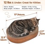 ComSaf Cat Scratcher Bed, Oval Cardboard Scratching Board for Indoor Cats - Image 3