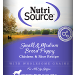 NutriSource Chicken & Rice Small & Medium Puppy Food Cans