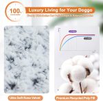 Deluxe large Dog Bed 35"X23" Grey - Image 2