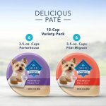 Blue Buffalo Delights Grain Free Paté Small Breed Wet Dog Food with Beef in Porterhouse & Filet Mignon Flavors Variety Pack